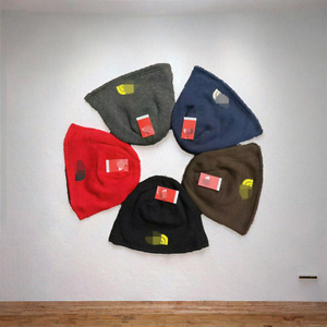 STAR HealthCare Autumn Winter Reversible 100% <b>Wool</b> <b>Beanie</b> Digital Printing Adult Unisex Versatile Letter Design Trendy - Product Image 3