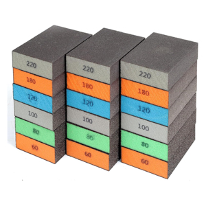 Khối mút nhám hình vuông 100x70x25mm, dùng được khi khô và ướt, hai mặt mài, dùng cho gỗ và kim loại - Product Image 1