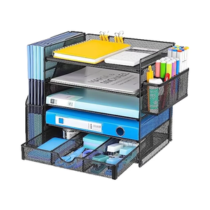 Nouveauté 2025 : <span class=keywords><strong>Organisateur</strong></span> de <span class=keywords><strong>bureau</strong></span> en métal à 4 niveaux en maille, idéal pour le <span class=keywords><strong>bureau</strong></span> et la maison – Fournitures de <span class=keywords><strong>bureau</strong></span> en Chine - Product Image 2