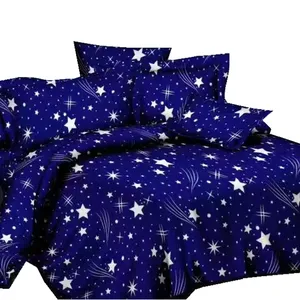 Fabricante night sky 100% poliéster conjunto de cama personalizado 4 peças lençol plano para crianças