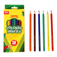 Crayons de couleur hexagonaux en gros, en plastique, 24/48/36 couleurs, pour étudiants et enfants, dessin et gribouillage