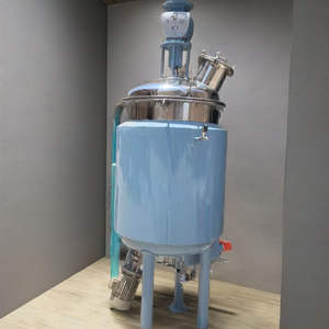 Recipiente industrial grande para mezclar con agitador de motor eléctrico y cubierta sellada de acero inoxidable para uso en fábrica - Product Image 4