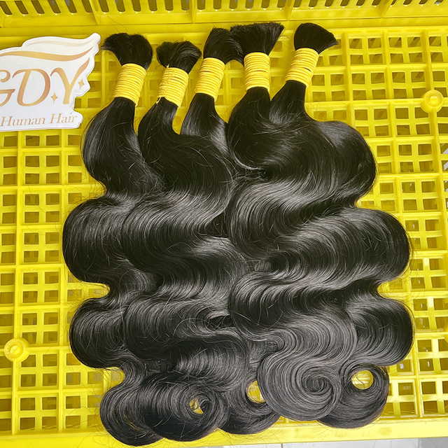 Double Drawn Boho Braids Human Hair Extensions Body Wave Vietnamese 100g No Weft Bundles Bulk Braiding Hair