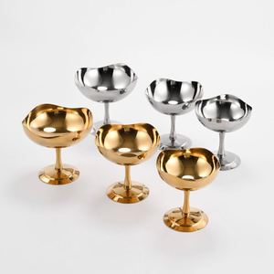 Nuevo Vaso de Acero Inoxidable para Snacks y Yogur, Copa Alta para Helado, Pudín y Leche, Vaso Creativo de Metal para Cócteles de Bar - Product Image 3