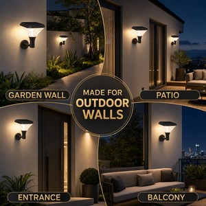 Applique Murale Solaire LED Vintage IP65 Étanche, Lampe Extérieure LED Crépuscule à l'Aube, Sans Câblage, Éclairage de Façade pour Jardin, Villa, Hôtel - Product Image 5