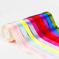 Ruban en satin uni personnalisé en gros, avec noyau en mousse multi-tailles, pour fêtes de Noël, cadeaux, ornements, décoration florale de mariage