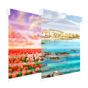 Stores à motif zèbre imprimés <span class=keywords><strong>jour</strong></span> <span class=keywords><strong>et</strong></span> <span class=keywords><strong>nuit</strong></span>, stores occultants filtrant la lumière, tissu double couche, motif personnalisé, couverture de fenêtre - Product Image 1