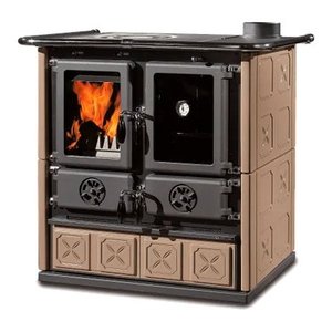 Estufa de Leña Rosetta Vst 16 Maiolica Tortora 7.9kW 88.5x57.2x84.3cm Eficiencia 5 Estrellas con Salida de Humos Des E Pos - Product Image 1