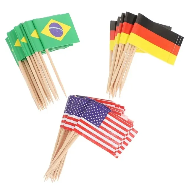 Cupcake world cup picks America flag toothpicks for appetizers