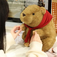 Peluche Marmotte, Figurine Mignonne Bobac, Poupée en Peluche, Simulation Castor, Coussin Tarabagane Sisel, Cadeau pour Enfants