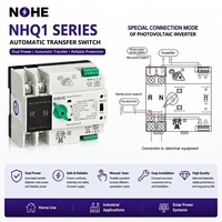 Interrupteurs de transfert automatique miniatures AC 2P 3P 4P 63A 100A, disjoncteurs électriques à double alimentation
