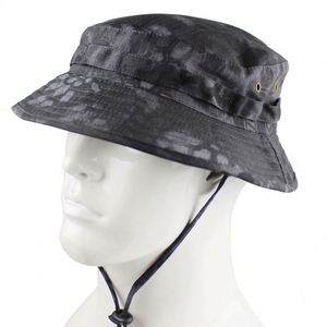 Chapeau Bob Personnalisé à Bord Étroit Camouflé Noir, Protection Solaire, Idéal pour l'Été, le Safari et la Pêche – Vente en Gros Usine - Product Image 4