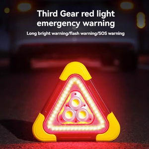 Luce Stroboscopica LED COB Ricaricabile USB, Lampada di Emergenza Riflettente in ABS PC a Forma Triangolare, Segnale Stradale per Veicoli - Product Image 5