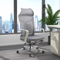 Chaise de bureau ergonomique moderne en fer avec appui-tête fixe, siège pivotant confortable pour une assise prolongée, chaise de direction, chaise pour personnel