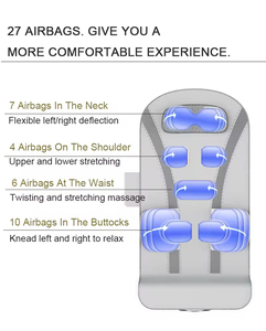 スマートインフレータブルマッサージチェア 25エアバッグマッサージ 音楽機能付き ボディホームトラベル用 - Product Image 5