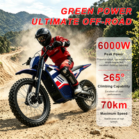 Moto tout-terrain électrique à batterie lithium 72V, homologuée CE, écologique, pour des aventures durables en plein air, énergie verte, sport