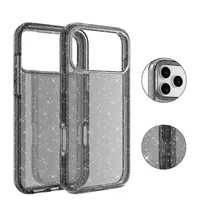 Coque de téléphone transparente antichoc à paillettes compatible avec iPhone 17 Air 16E 15 14 13 12 11 Pro Max Plus Mini XS 7 8 XR