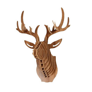 Chiquitos enfants en bois renne décoration murale support à la main bricolage tête <span class=keywords><strong>de</strong></span> cerf maison <span class=keywords><strong>de</strong></span> noël décoration murale - Product Image 3