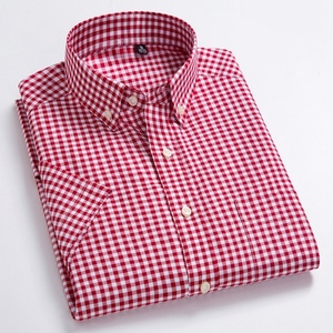 <span class=keywords><strong>Camicia</strong></span> Estiva da Uomo in Tessuto Oxford 100% Cotone, <span class=keywords><strong>Camicia</strong></span> a <span class=keywords><strong>Quadri</strong></span> a <span class=keywords><strong>Maniche</strong></span> <span class=keywords><strong>Corte</strong></span> - Product Image 3