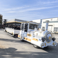 Train sans rails de loisirs populaire, de haute qualité et attrayant pour passagers, train touristique électrique ou diesel d'extérieur en promotion