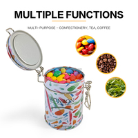 Boîte en étain à couvercle verrouillable personnalisable Jinyuanbao, récipient hermétique pour la conservation des aliments, boîte ronde en métal pour le stockage du thé/du café/des bonbons