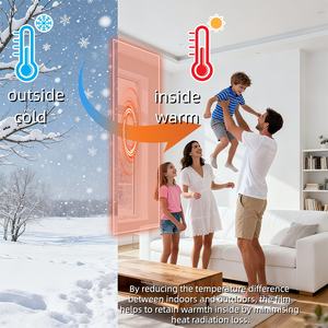 Films isolants pour fenêtres <span class=keywords><strong>de</strong></span> bâtiments et <span class=keywords><strong>de</strong></span> maisons, contrôle <span class=keywords><strong>de</strong></span> <span class=keywords><strong>la</strong></span> température hivernale, économie d'énergie, confidentialité, miroir unidirectionnel, isolation thermique, blocage des UV - Product Image 1
