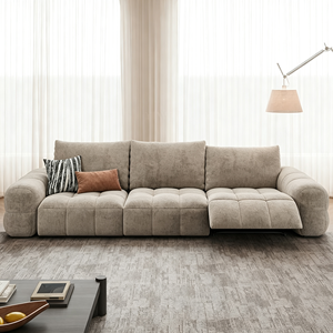 Canapé-lit électrique minimaliste italien Atunus en tissu chenille, canapé modulaire sectionnel, ensemble de canapés design, meubles de salon - Product Image 1