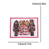 Patch Bordir Twill Motif Pohon Natal untuk Dekorasi Pakaian, Tas, dan Celana Jeans