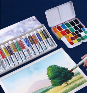 <span class=keywords><strong>Marie</strong></span>'s Brand Professional Beginner Student <span class=keywords><strong>Aquarelle</strong></span> 9ml par tube Liquide pour papier Verre Peint à la main Art Supplies Set - Product Image 5