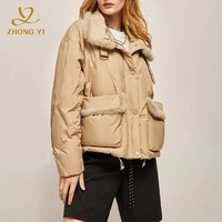 Fabricants de vêtements – Nouvelle doudoune courte décontractée pour femme, coupe ample, coupe-vent et chaude, en duvet de canard blanc, idéale pour l'hiver