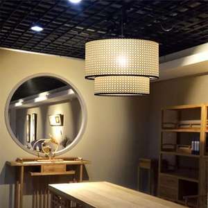 Stile rurale giapponese <span class=keywords><strong>lampada</strong></span> pendente intrecciata a mano bar Hotel ingresso <span class=keywords><strong>balcone</strong></span> camera <span class=keywords><strong>da</strong></span> letto in bambù e Rattan <span class=keywords><strong>lampada</strong></span> pendente - Product Image 3