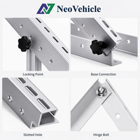 Support de montage solaire en aluminium Neovehicle Chine 6005-T5 anodisé anti-corrosion, installation facile, fabriqué en Chine