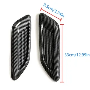 แผ่นใบพัดจำลองช่องระบายอากาศ 1 คู่สำหรับตกแต่งฝากระโปรงหน้ารถยนต์ - Product Image 6