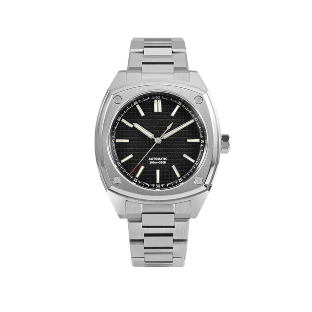 New Design Luxury Sport Automatic Mechanical Watch for Men 39.5mm Square Case Classic Dress Diver Water Resistant Sellita