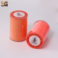 Benang Lilin Tahan Air 0.55mm, Benang Polyester Berlapis Lilin Bulat untuk Menjahit Kulit DIY