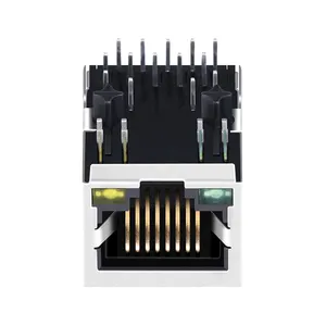 5-2337992-8 10P8C 100/1000 Base-t RJ45 Socket Ethernet Poe+ Magnetic RJ45 Jack Connector With Leds