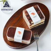 Gobelet en plastique écologique de qualité alimentaire avec couvercle, transparent, pour tiramisu, boîte à pâtisserie, boîte à gâteau, emballage pour tiramisu, vente en gros