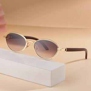 Lunettes de soleil ovales Cyber Monday pour femmes, protection UV400, classe 2, monture en plastique et métal, alliage de zinc, noir - Product Image 5