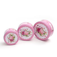 Boîte à bonbons ronde avec couvercle/boîte en fer blanc pour biscuits et gâteaux