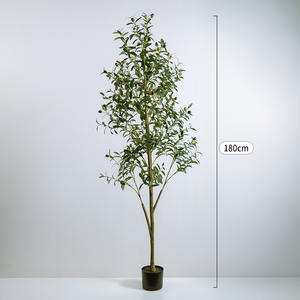 Arbre d'olivier artificiel de style méditerranéen naturel de 70,86 pouces de haut avec un design détachable en 4 sections, grande élégance portable - Product Image 3