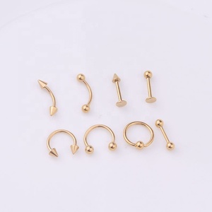 Acier inoxydable multicolore circulaire fer à cheval Clicker Spike <span class=keywords><strong>Piercing</strong></span> lèvre nez anneau ensemble corps <span class=keywords><strong>Piercing</strong></span> <span class=keywords><strong>bijoux</strong></span> <span class=keywords><strong>grossiste</strong></span> - Product Image 4