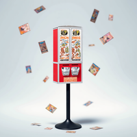 Distributeur automatique de cartes à collectionner Anime DEER Business Idea, durable, à 2 emplacements, à monnayeur, pour tatouages, garantie 1 an