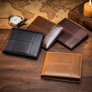 Wholesale 8064 Accept Custom Logo <strong>Men</strong> Card Holders <strong>Purse</strong> <strong>Mens</strong> Wallet RFID Genuine Leather Bifold Wallets <strong>for</strong> <strong>Men</strong> - Product Image 1