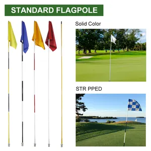 Goedkope Golf Putting Groene Vlaggen Mini Golf Vlaggen Golfpaal En Vlag Set Met Aangepaste Logo