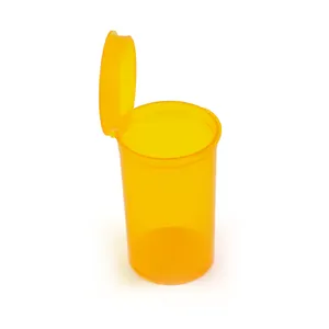 Factory Supply Child Resistant Yellow Color Pop Tube Smell Proof Tubes Squeeze Lid Plastic Bottle
