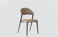 Chaise de salle à manger nordique populaire sur Internet, rembourrage doux, structure métallique, mobilier moderne de luxe léger pour la maison, restaurant, hôtel et loisirs