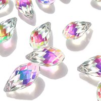 Zhubi 10X20MM 12X25MM perles de verre à facettes en vrac couleurs naturelles cristal Briolette perles en forme de larme pour la fabrication de bijoux