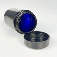 Vente en gros de pots en verre violet Miro ronds de 100 ml avec couvercle résistant aux enfants, conteneur protégé contre les UV, logo personnalisé pour le stockage