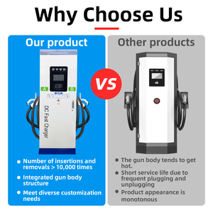 Mới bán buôn DC EV sạc 60kw ccs2 gbt ocpp1.6 IP55 thương mại tầng gắn súng duy nhất 7in màn hình cảm ứng deedian 2yr - Product Image 5