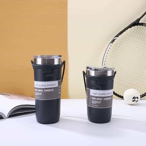 New 304 Stainless Steel Double-Walled Vacuum Insulated Water Bottle Handle Leak-Proof <b>Coffee</b> Cup 6-12 Hours Thermal Performance - Product Image 4